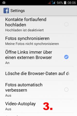Facebook Videos ausschalten