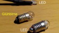 Glühbirnchen gegen LEDs austauschen