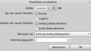 Festplatte unter Linux partionieren