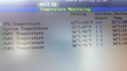 Temperaturüberwachung der CPU im BIOS